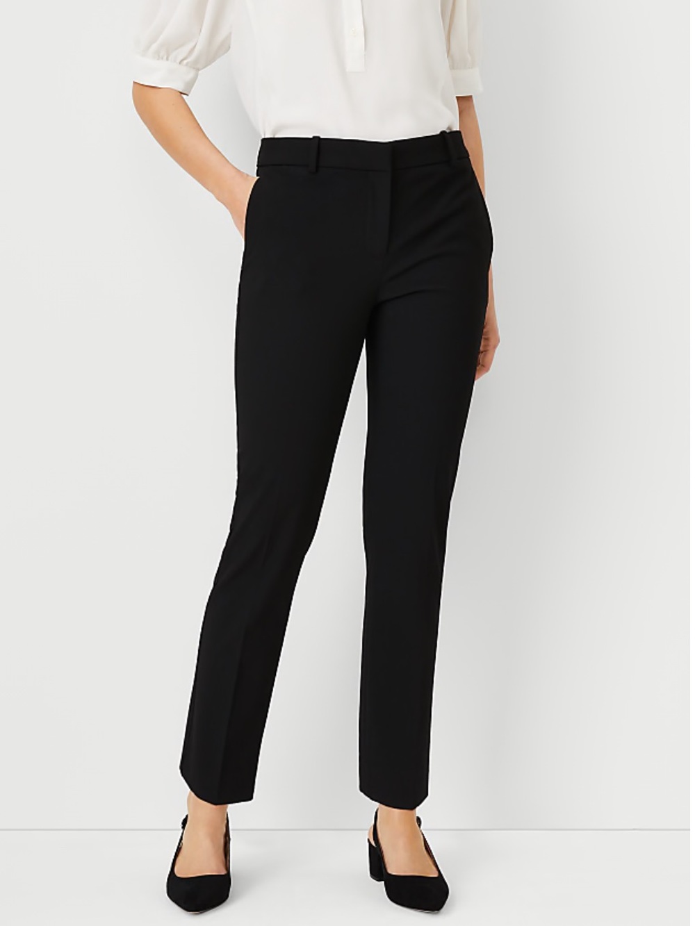 Ann Taylor Black Petite Ankle Dress Pants